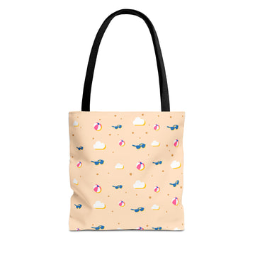 Summer Vibes Tote Bag with Sunglasses and Beach Balls