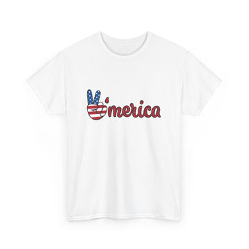 Peaceful America Unisex Heavy Cotton Tee