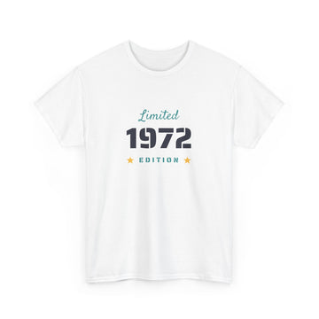 Limited Edition 1972 Unisex Heavy Cotton Tee - Vintage Style Shirt