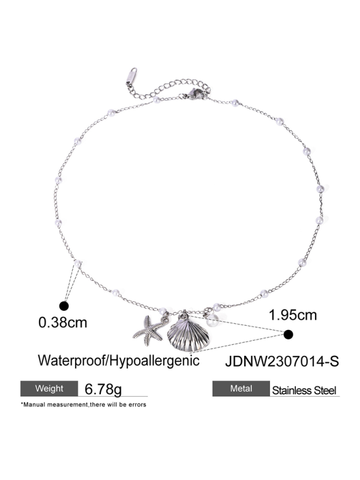 New ocean series accessories fashionable and versatile starfish shell pearl necklace