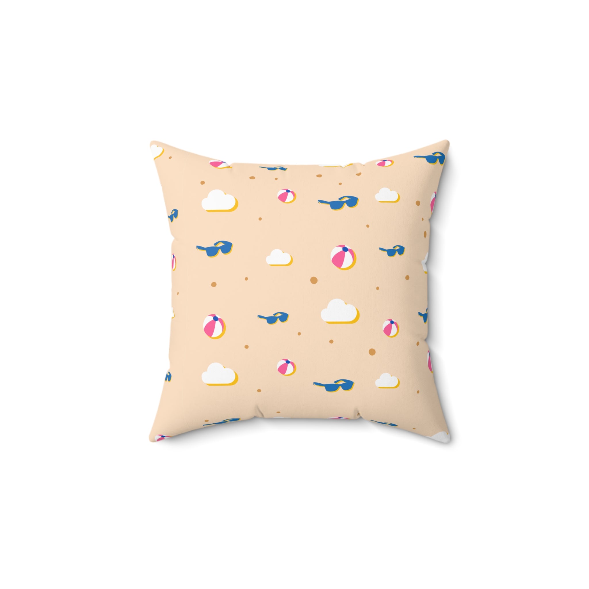Beach Ball Patterned Spun Polyester Square Pillow - Summer Vibes