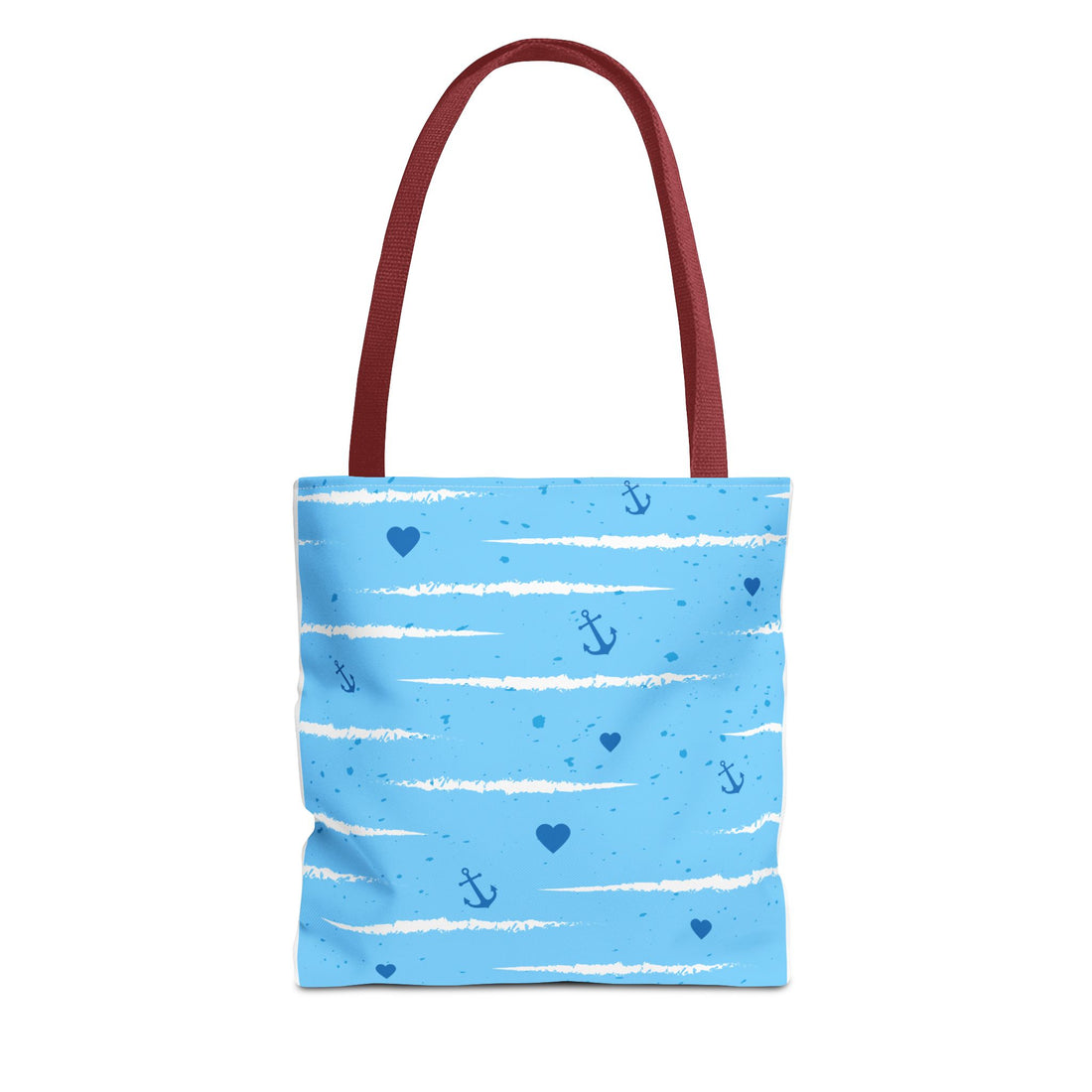 Nautical Tote Bag with Anchor and Heart Design - Beach Essentials for Summer Days
