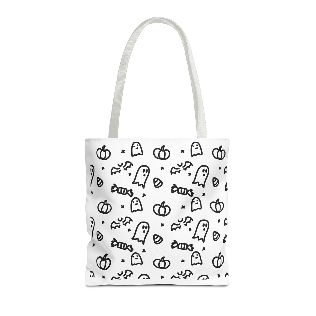 Spooky Halloween Tote Bag - Ghosts & Pumpkins Design