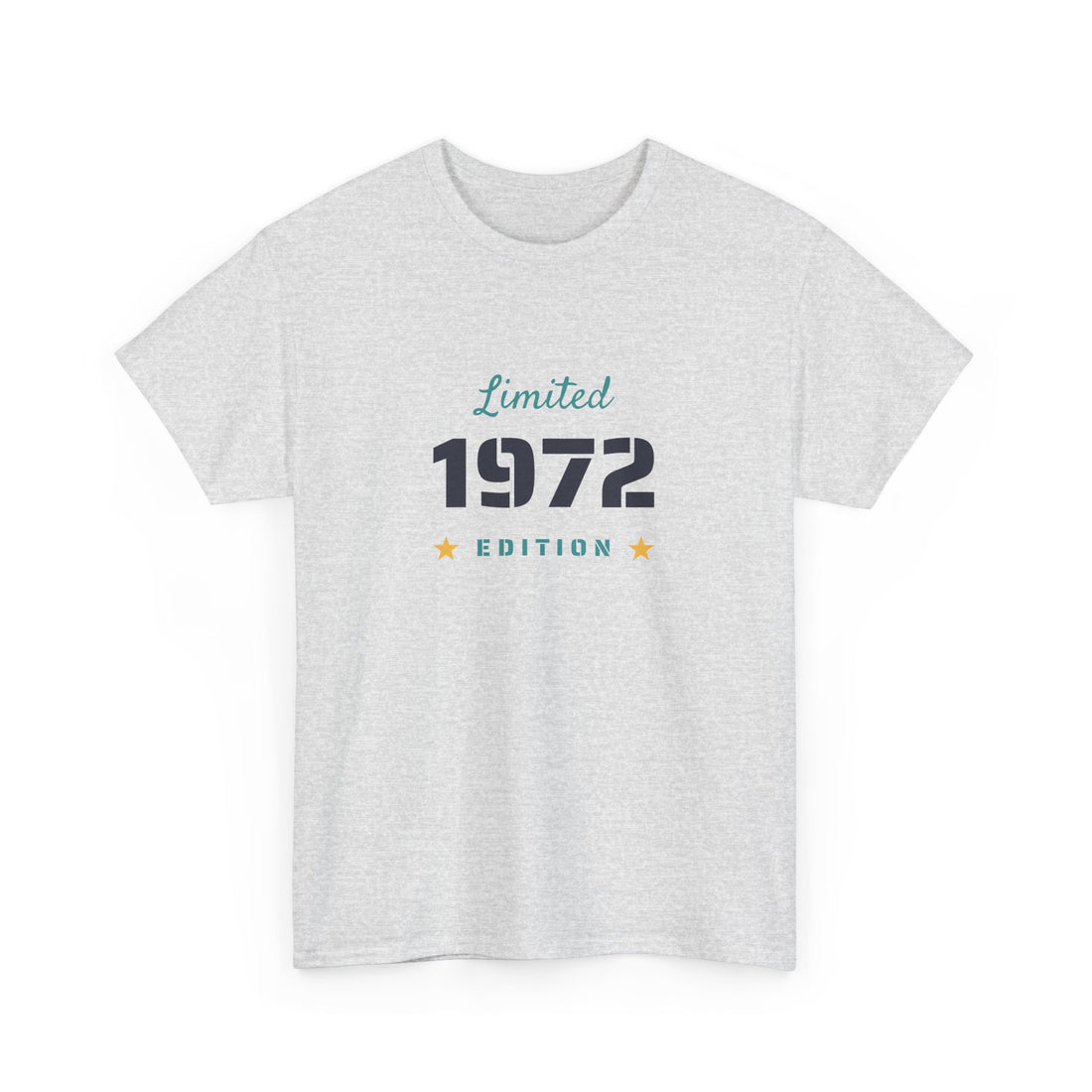 Limited Edition 1972 Unisex Heavy Cotton Tee - Vintage Style Shirt