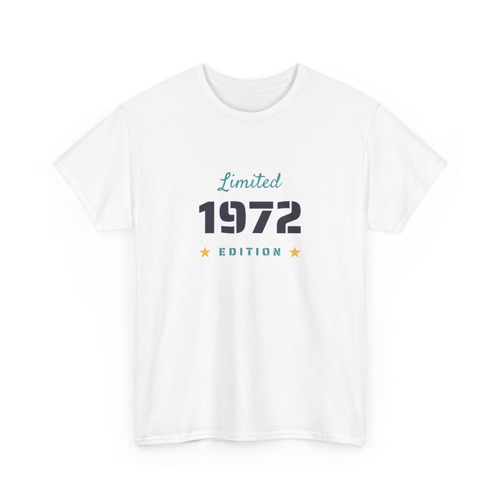 Limited Edition 1972 Unisex Heavy Cotton Tee - Vintage Style Shirt
