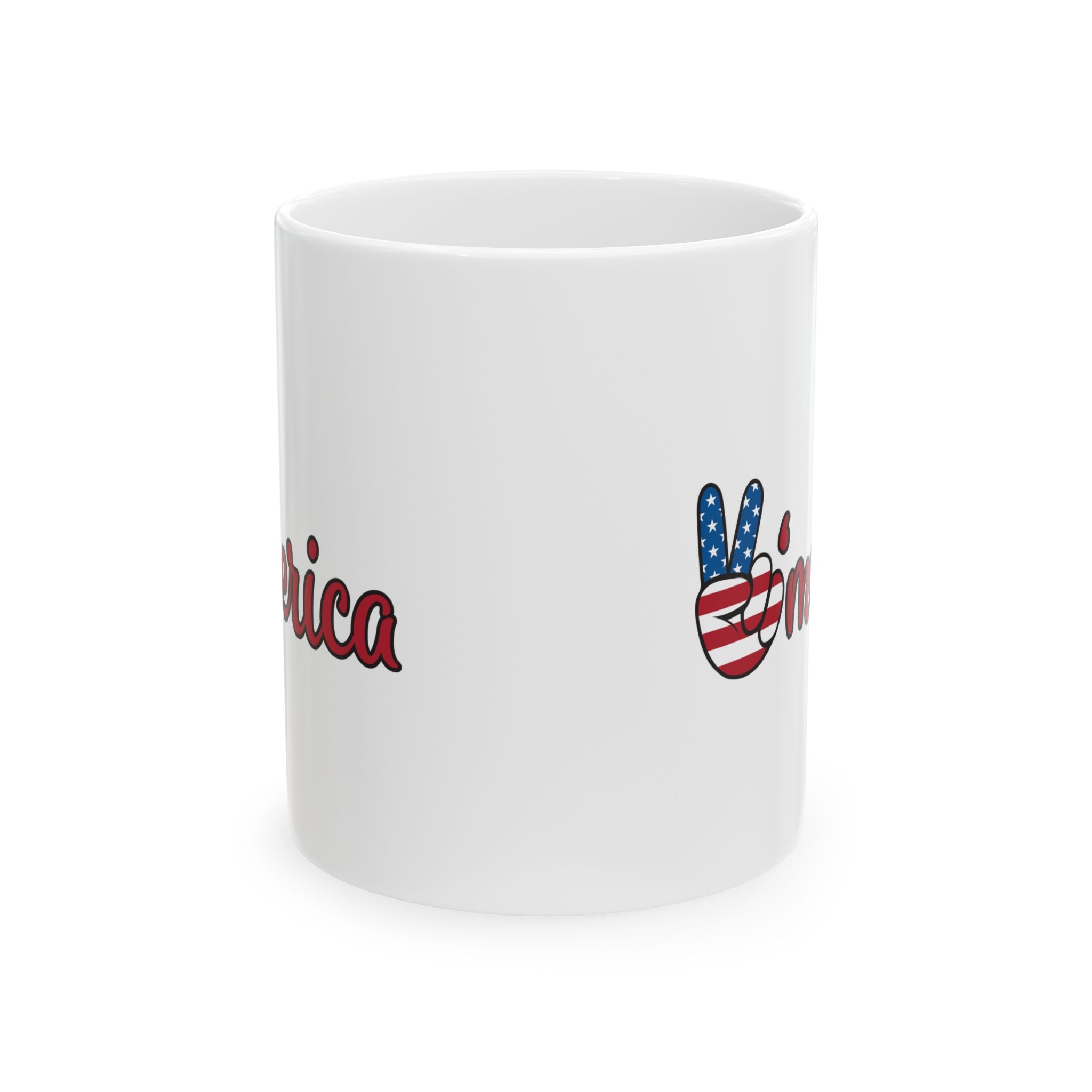 Peaceful Patriot Ceramic Mug - 'Merica Design (11oz, 15oz)