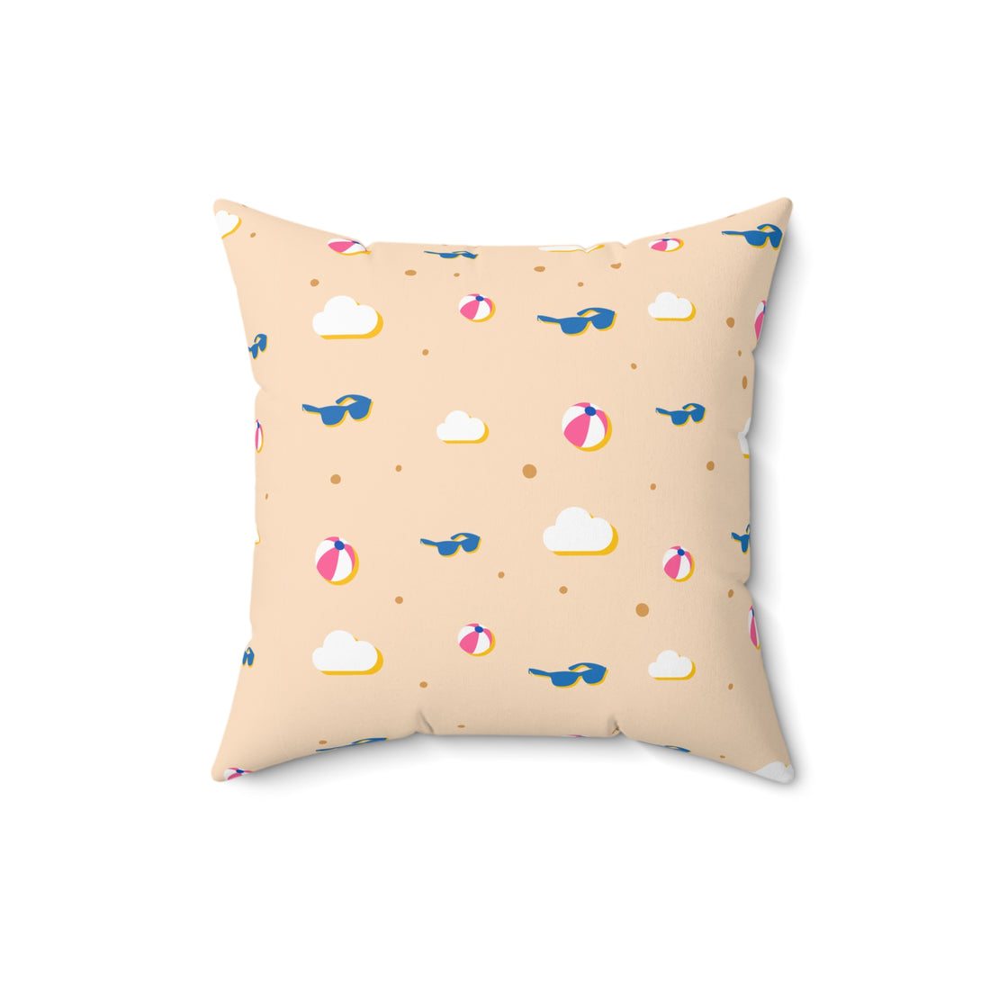 Beach Ball Patterned Spun Polyester Square Pillow - Summer Vibes