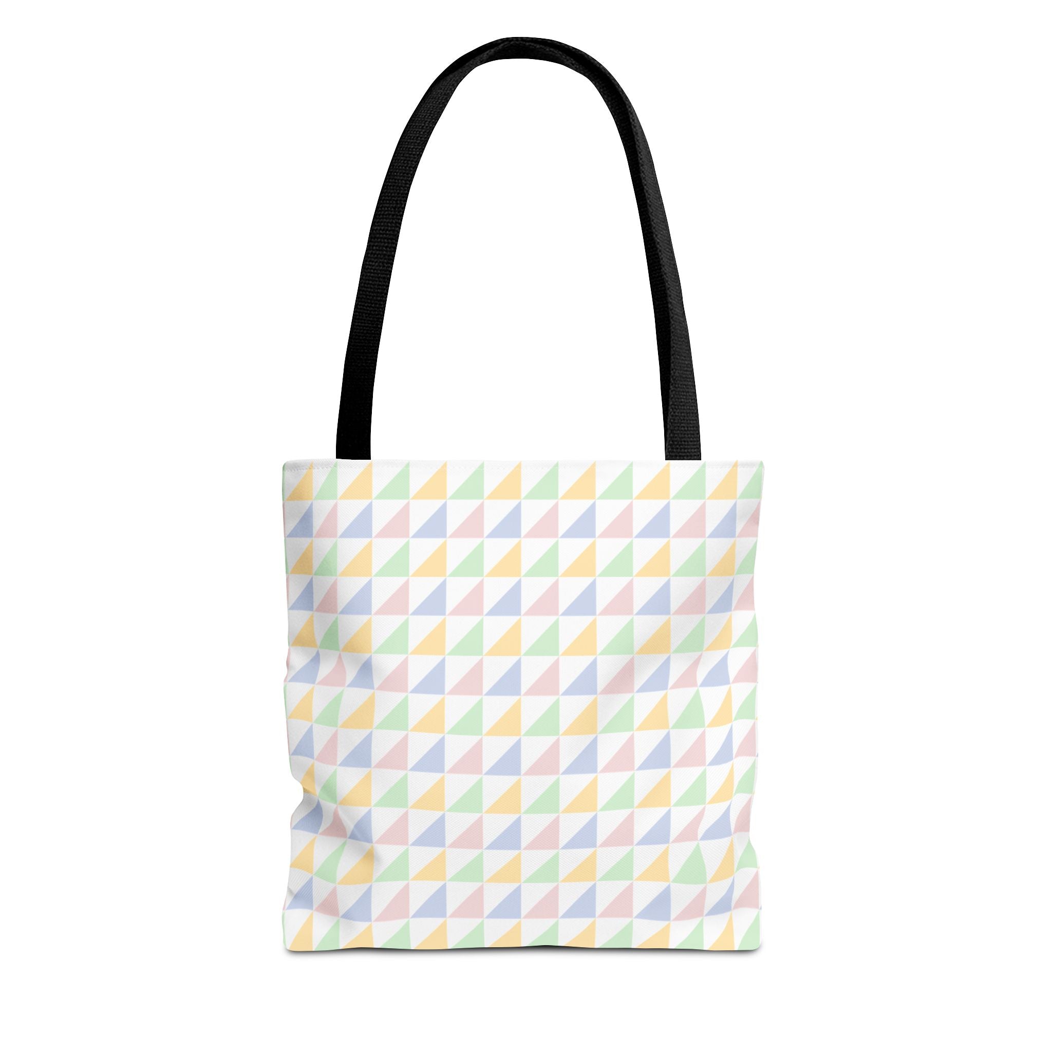 Pastel Geometric Tote Bag - Stylish, Eco-Friendly Carryall for Everyday Use