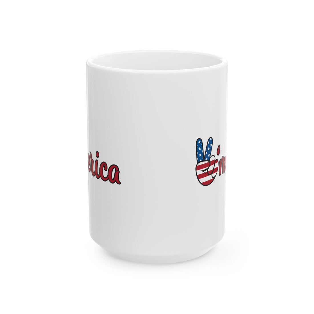 Peaceful Patriot Ceramic Mug - 'Merica Design (11oz, 15oz)