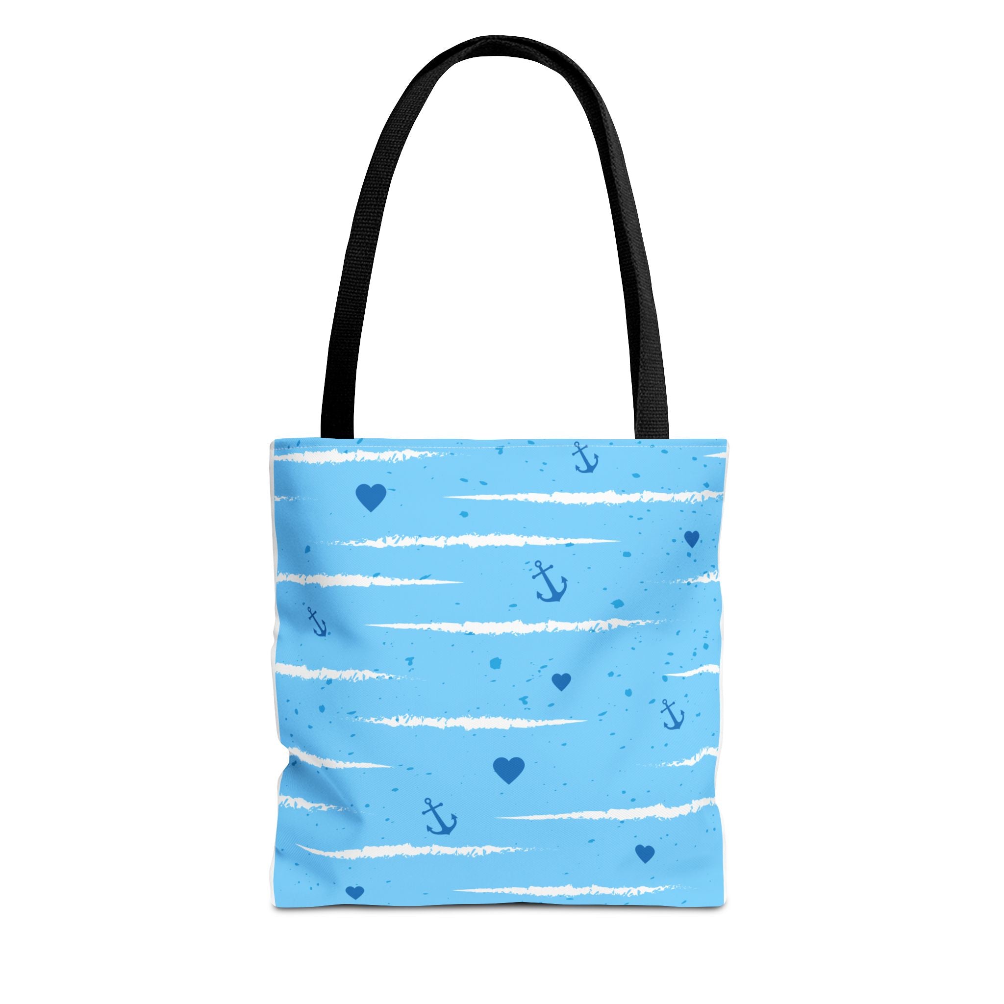Nautical Tote Bag with Anchor and Heart Design - Beach Essentials for Summer Days